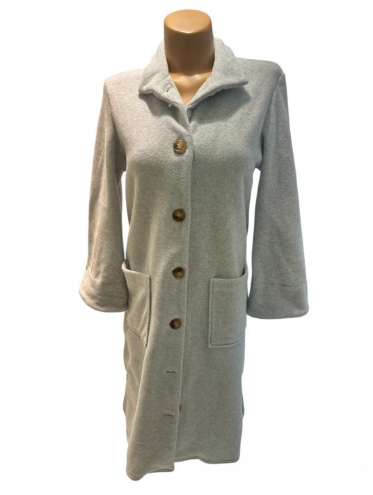 PILUS Robe de chambre boutonnée grise TINAEL
