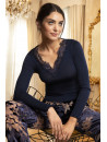 Lise charmel Top bien-être marine laine et soie ECLAT COUTURE