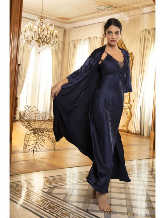 Lise Charmel Déshabillé long marineECLAT COUTURE