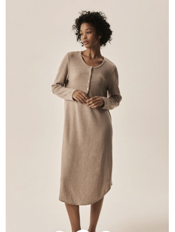 Chemise de nuit coton gris OSCALITO