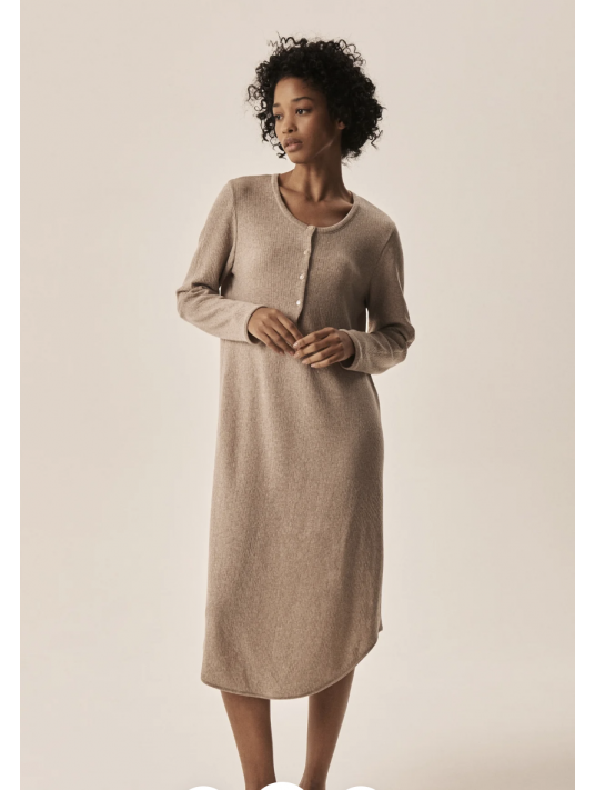 Chemise de nuit coton gris OSCALITO