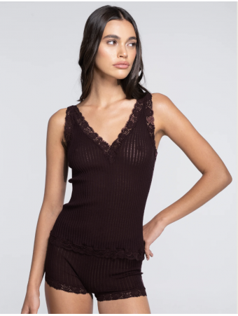 Caraco noir LAINE ET SOIE