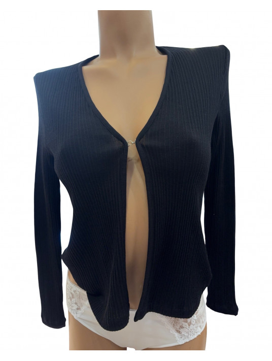 Oscalito Top black WOOLEN SILK