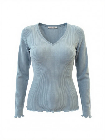 Long-sleeved top v neckline...