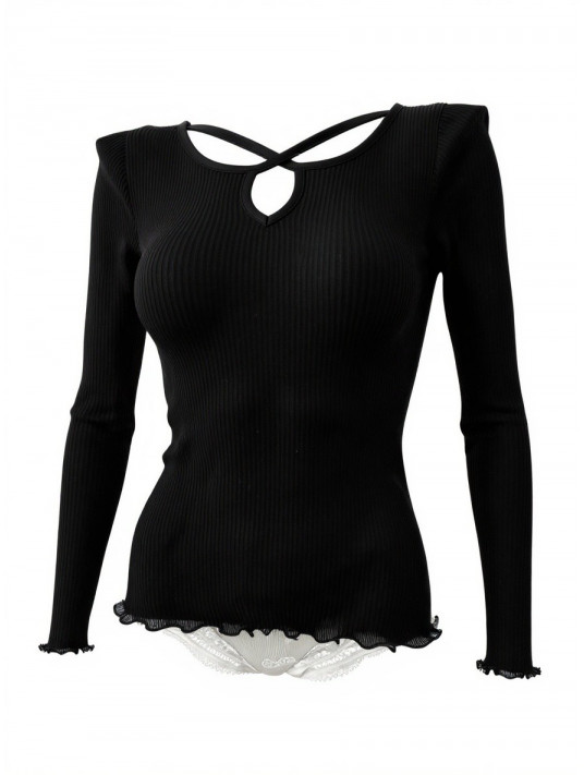 Oscalito Long sleeved top WOOLEN SILK