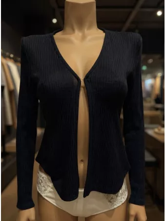 Top black WOOLEN SILK