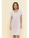 feraud Chemise de nuit manches courtes rose COTON