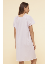 feraud Chemise de nuit manches courtes rose COTON