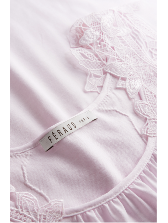 feraud Short-sleeved nightgown pink COTTON