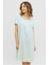 feraud Chemise de nuit manches courtes bleu COTON