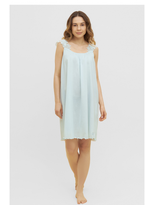 Feraud sleeveless nightgown blue COTTON