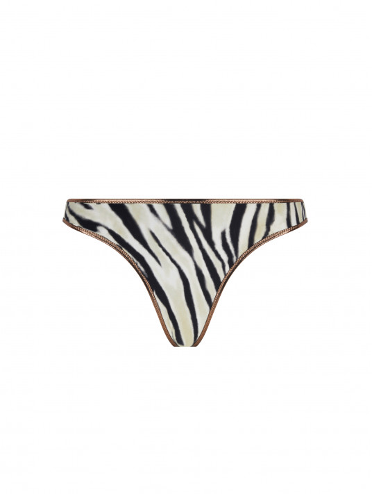 ANTIGEL High leg bikini bottom LA TIGRE BLANC