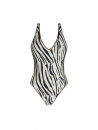 ANTIGEL Wireless open-back one-piece swimsuit  LA TIGRE BLANC