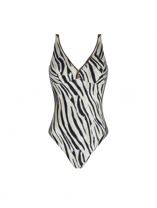 ANTIGEL Wireless one-piece swimsuit LA TIGRE BLANC