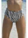 ANTIGEL Reversible high waisted bikini bottom LA TIGRE BLANC