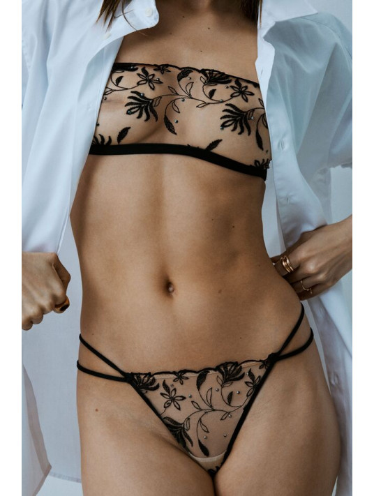 Sarda Bandeau bra Black SHAY