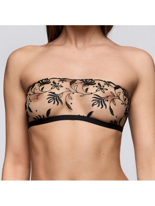 Sarda Bandeau bra Black SHAY