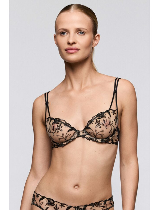 SArda Soutien-gorge plongeant noir SHAY