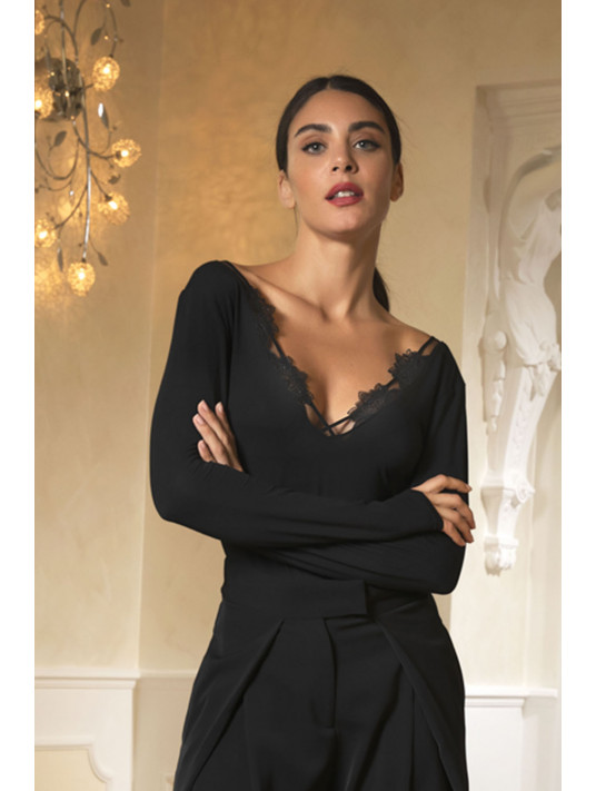 Lise Charmel Long sleeved thong bodysuit DIVA GLAMOUR