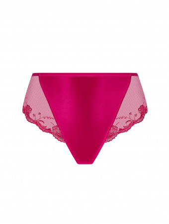 Lise Charmel Slip haut rose carmin SPLENDEUR SOIE