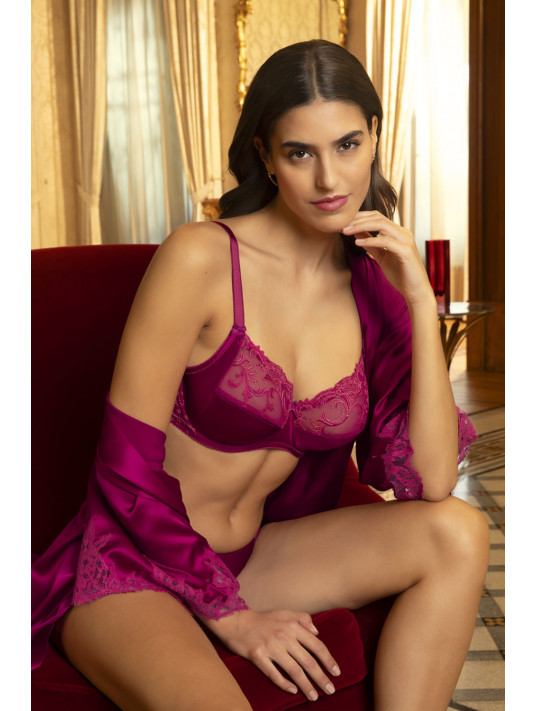 Lise Charmel Soutien-gorge grand maintien carmin SPLENDEUR SOIE