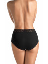 hanro Full brief black cotton MOMENTS