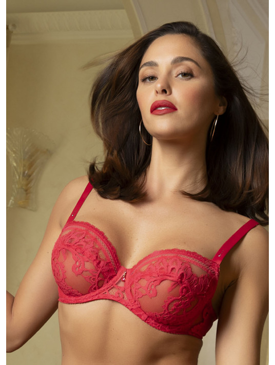 lise charmel Soutien-gorge corbeilles grenat DESIRS DE VENISE