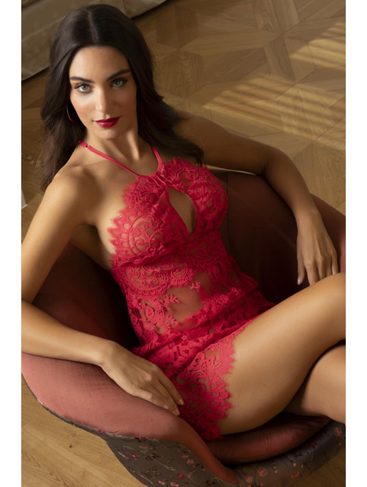 red lace Babydoll lise charmel