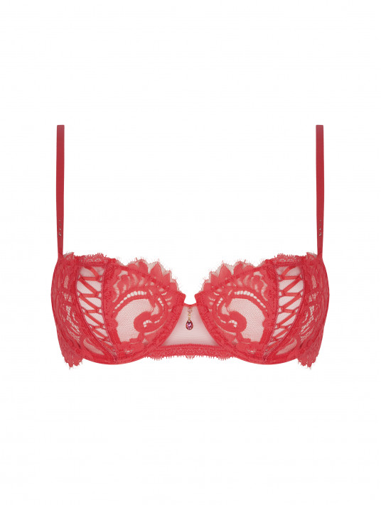 lise charmel Soutien-gorge couture verticale grenat DESIRS DE VENISE