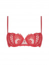 lise charmel Soutien-gorge couture verticale grenat DESIRS DE VENISE