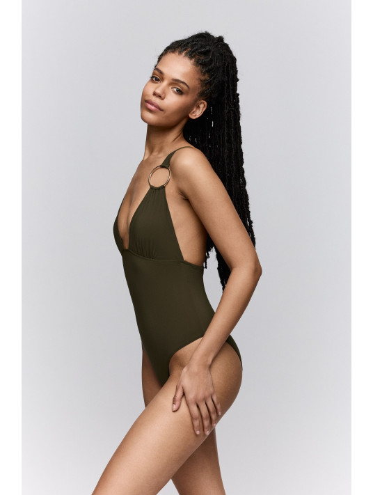 Sarda Olive green padded swimsuit LITA