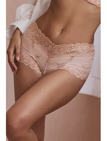 BoyShort Wacoal pink angel embrace lace
