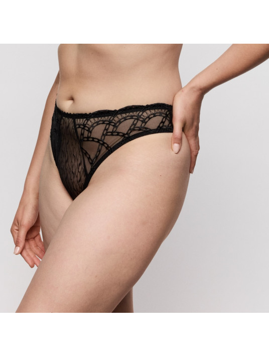 PRIMA DONNA String noir dentelle NAICA