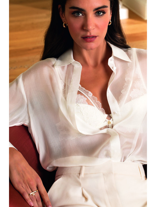Natural Silk shirt transparent lise charmel VARIATION DESIR