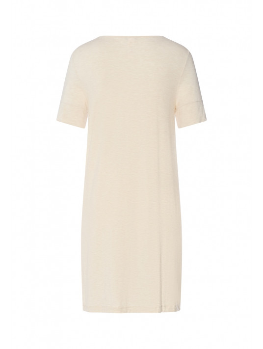 Hanro Short-sleeved nightgown sand NATURAL ELEGANCE