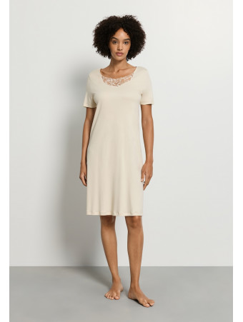 HANRO short-sleeve nightdress COTON