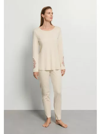 HANRO Long-Sleeve Pajama COTON