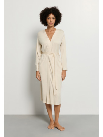 HANRO Long-Sleeve Kimono Robe COTON