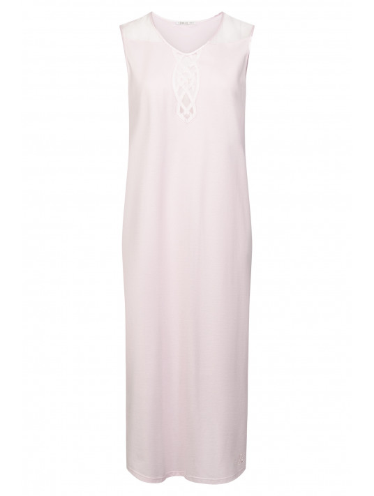 FÉRAUD Chemise de nuit sans manches rose COTON