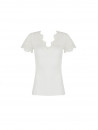 Short-sleeved top ivory PLAISIR CARESSE