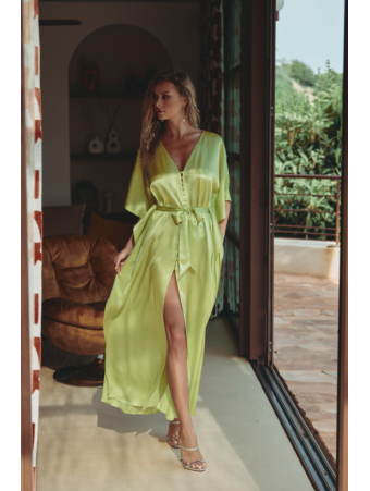 MARJOLAINE Chemise de nuit Poncho Tilleul CALISTA