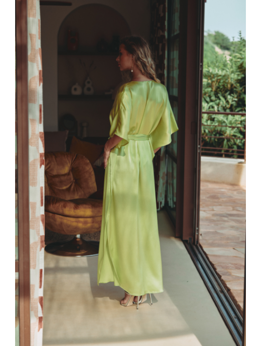 MARJOLAINE Chemise de nuit Poncho Tilleul CALISTA