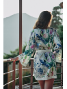 MARJOLAINE Floral print fluid kimono CLEA