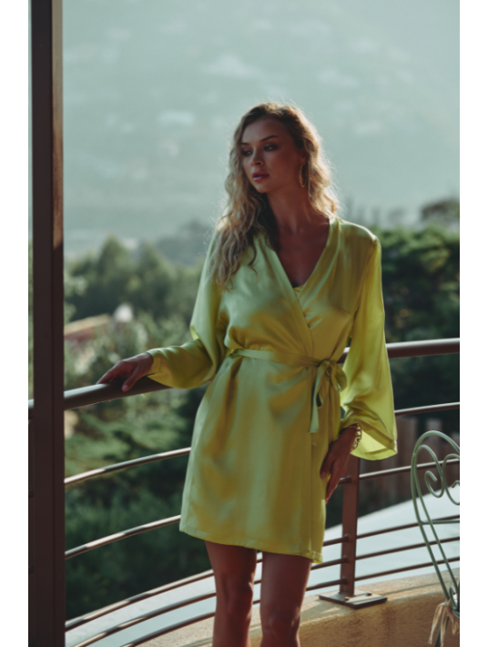 Marjolaine Silk dressing gown CALISTA