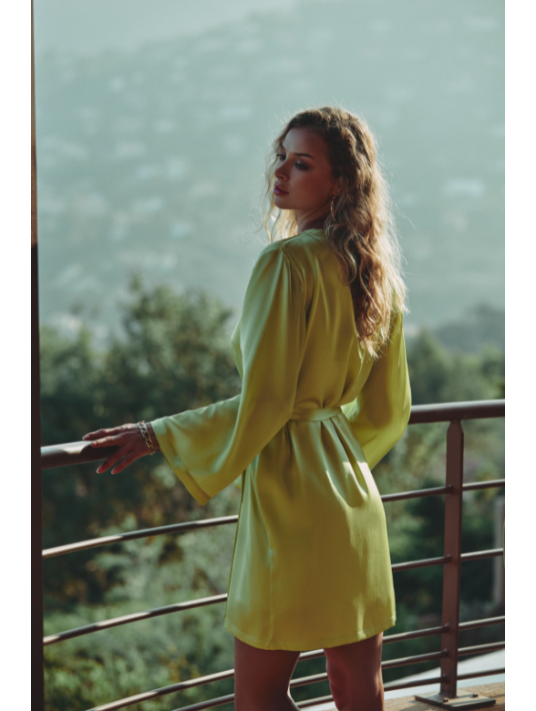 Marjolaine Silk dressing gown CALISTA