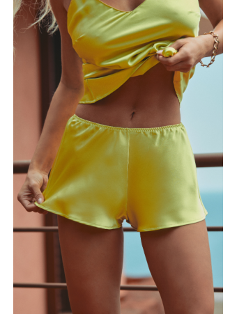 MARJOLAINE Short en soie Tilleul CALISTA