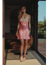 MARJOLAINE Silk nightie with lace CAMELIA