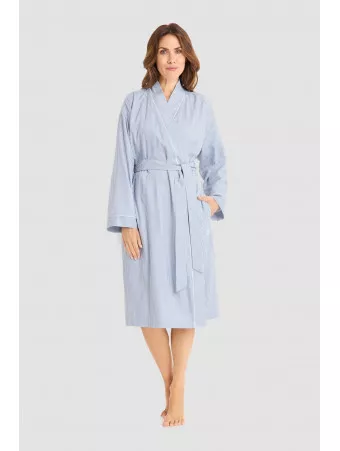 FÉRAUD Striped belted robe TENCEL
