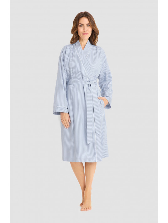 FÉRAUD Striped belted robe TENCEL