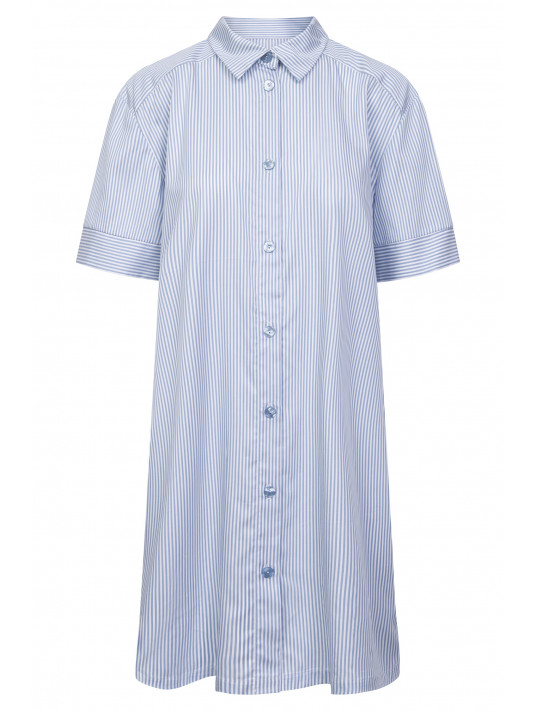FÉRAUD Striped cotton nightshirt TENCEL